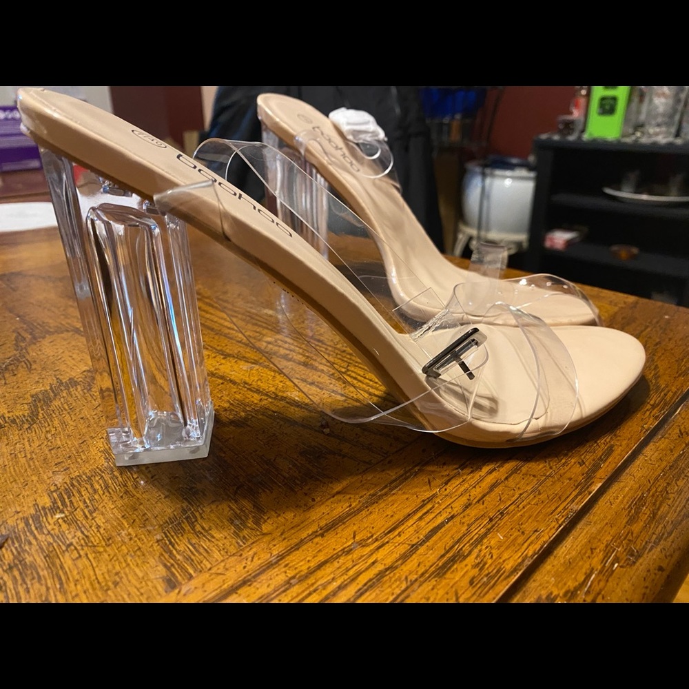 Clear heels size 7